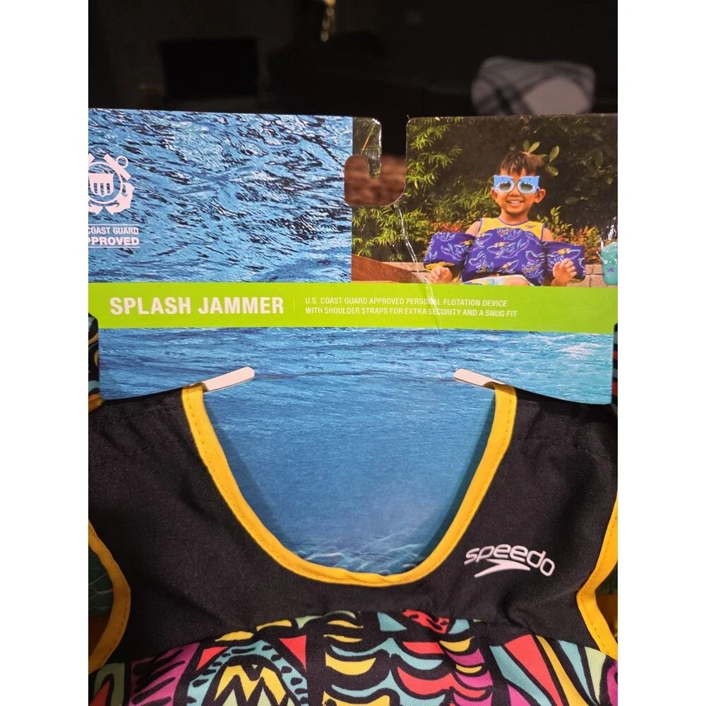 Speedo Splash Jammer Multicolored: Polyethylene Life Vest, Child 33-55 lbs GYM